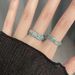 Small Niche Design, Mint Colored Drop Glue Personalized Cool Style, Ins High-end Feeling, Open Index Finger Ring, Couple_ipsvogv.com