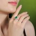 Willson Jewelry Colored Gemstone Luxury Cultivated Emerald Ring Female S925 Silver Inlaid Full Diamond Hand Jewelry Fashion Gemstone_ipsvogv.com