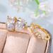 Cao Shi Diamond Female Star Same Style Water Drop Spiral Geometric Pair Gift Brilliant Ring_ipsvogv.com