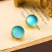 Round geometric earrings with advanced speckles, oil mist surface earrings, personalized design, and ear accessories_ipsvogv.com