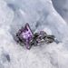 Sanjie Style New Irregular Diamond Female Instagram Creative Branch Cross Gun Black Matching Ring_ipsvogv.com
