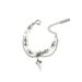 Ice Crack Beads Four Pointed Star Double Layered Bracelet Cold Style Personality Accessories Trendy Hip Hop Titanium Steel Hand Jewelry_ipsvogv.com