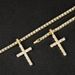 Unique Fashion Tennis Necklace Cross Unisex Hip-Hop Style Full Diamond Trendy Street Accessories_ipsvogv.com