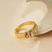 Women’s Jewelry Set Fashionr Retro Light Luxury Vacuum Plated Gold Inlaid Zircon Ring Versatile Niche Design Ring_ipsvogv.com
