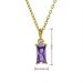 Retro Rectangular Necklace Emerald Square Zircon Necklace Literary Light Luxury Style Niche Design Necklace_ipsvogv.com