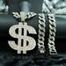 Men's Necklace Hip Hop USD Full Diamond Pendant Accessories Men_ipsvogv.com
