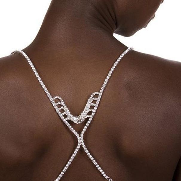 Hot Jewelry Simple Cross Crystal Back chain Multi-layer Novel Full Diamond body chain_ipsvogv.com