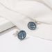 New Exquisite Round Blue Dropping Oil Scale for Men's French Shirts Business Cufflinks in Stock_ipsvogv.com