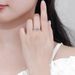 Miao Ge's New Snowflake Twisted Style Mosang Stone Plated Women's Pure Silver High Quality Wedding Ring_ipsvogv.com