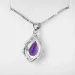 Bague Ringen Elegant Water Drop Shaped Hanger Amethist Ketting Voor Vrouwen Temperament Edelsteen Zier Sieraden_ipsvogv.com