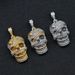 New Hip-Hop Jewelry Stainless Steel Gold-Plated Full Diamond Skull Snake Pendant Necklace_ipsvogv.com