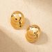 Metal Style INS Geometric Oval Spiral S Silver Needle Gold Button Design Sense Earrings_ipsvogv.com