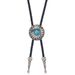 New Trendy Turquoise Edge Alloy Oil-Drip PU Bolo Collar For Men Simple Long Necklace_ipsvogv.com
