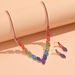 Water Diamond Necklace & Earrings Set - Fashion Jewelry For Women, Luxury Diamond Color Matching Set_ipsvogv.com