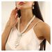 Fashion Personality Pearl Water Drop Pendant Necklace Tassel Double Layer Necklace Jewelry_ipsvogv.com