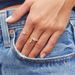 Ins style simple rectangular zircon ring female can be stacked temperament simulation diamond thin ring_ipsvogv.com