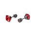 1 Pair Red Ruby Color Sparkling Zircon Black Stud Earrings Elegant Minimalist Style Stainless Steel Plated Jewelry Daily Casual 2-6mm_ipsvogv.com