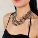 Wind minimalist crystal multi-layer necklace collarbone chain jewelry 7820_ipsvogv.com