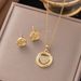 Copper Plated Zircon Set Heart-shaped With Female Hollow Water Droplets&imitation Pearls&heart Connected O-shaped_ipsvogv.com