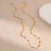 Copper Plated K Real Gold Color Preserving Necklace Handmade Plain Chain Round Rod Mixed Chain Minimalist Small Disc Clavicle Chain_ipsvogv.com