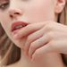 Micro inlaid Mosonite S sterling silver ring for women's V-shaped row ring, layered simple, versatile and elegant_ipsvogv.com