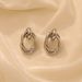 Fashion High-end Jewelry Niche Geometric Prismatic Iron Tube Gold-plated Twist Earrings_ipsvogv.com