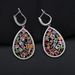 Tourmaline S925 Silver Earrings Retro Personalized Colored Gemstone Natural Crystal Earrings Earrings_ipsvogv.com