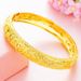 Fashionable Brass Plated Dragon And Phoenix Open Bangle, Wedding Bride Buckle, Female Gold Bracelet_ipsvogv.com