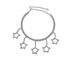 Ladies' fashionable and simple star pendant necklace Creative five pointed star inlaid diamond catwalk claw chain clavicle chain_ipsvogv.com