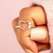 S Love Diamond Women's Fashion Simple Heart Style Index Finger Ring_ipsvogv.com