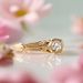 Sanjie Ultra Simple Alloy Electroplated Gold Women's Single Fashionable One Rhinestone Ring Jewelry_ipsvogv.com
