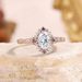 Sanjie Jewelry Rose Gold Flower Zircon Ring For Women, Simple And Fashionable Handmade_ipsvogv.com