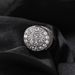 Men's Hip Hop Trendy Copper Material Real Gold Electroplated Flower Diamond Ring Personalized Jewelry_ipsvogv.com