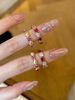 Luxury Versatile Premium China-Chic Popular Design Brushed Inlaid Pink Zircon Fashion Delicate Index Ring_ipsvogv.com