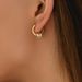 Minimally designed Korean style forest of English letters zircon inlay, featuring niche designs and versatile earrings_ipsvogv.com