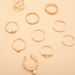 New Articulated Pearl Ring Set Of 10 Pieces With Crossed And Simplified Hollow Holds_ipsvogv.com