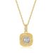 new Ice Flower Cut Goose Yellow High Carbon Diamond Necklace Female S925 Sterling Silver Small Sugar Cube Pendant Fashion Light Luxury All Match_ipsvogv.com