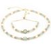Shell Bamboo Light Green Aventurine Natural Stone Bracelet Necklace Set Female_ipsvogv.com