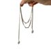 Silver White Lace Pearl Long Necklace Minimalist Style High-end Versatile Niche Design Simple Wrapped Clavicle Chain_ipsvogv.com