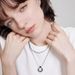 Women's Jewelry Cold Style Retro Double Layered Geometric Circle Necklace Light Luxury High End Design Fashion All Match Sweater Chain_ipsvogv.com