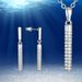 Fashion Women's Rhinestone Full Diamond Cylindrical Necklace Earring Set Jewelry_ipsvogv.com