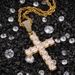 Hip Hop Square Zircon Cross Necklace, European and American Punk Personality, Male and Female Couple Pendant Accessories_ipsvogv.com