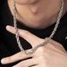 Hip hop titanium steel embossed Mobius necklace men's jewelry does not fade stainless steel necklace men_ipsvogv.com