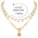 Fashion Jewelry Retro Alloy Ball Pendant Box Chain Double Layer Necklace For Women_ipsvogv.com