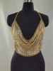 MW3206 European and American vest rhinestone inlaid sequins flat sheet metal chain splicing V-neck halter top vest_ipsvogv.com