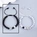 New Niche Design Stainless Steel Spider Web White Pine Black Frosted Bead Couple Bracelet, A Pair Of Male And Female_ipsvogv.com