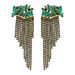 Fashionable small fresh tassel pendant sweet girl street shooting temperament versatile rhinestone jewelry earrings_ipsvogv.com