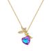 】 Angel 【 Ocean Heart Light Luxury Charm Gorgeous Full Diamond Necklace Women's Versatile Clavicle Titanium Steel Chain 【 】_ipsvogv.com