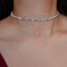 Hip Hop Square Rhinestone Necklace For Women, Simple And Unique Tennis Chain, Street Style Niche Clavicle Chain Choker_ipsvogv.com