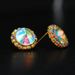 popular trendy earrings fashionable shiny circle earrings colorful vintage rhinestone earrings earring_ipsvogv.com